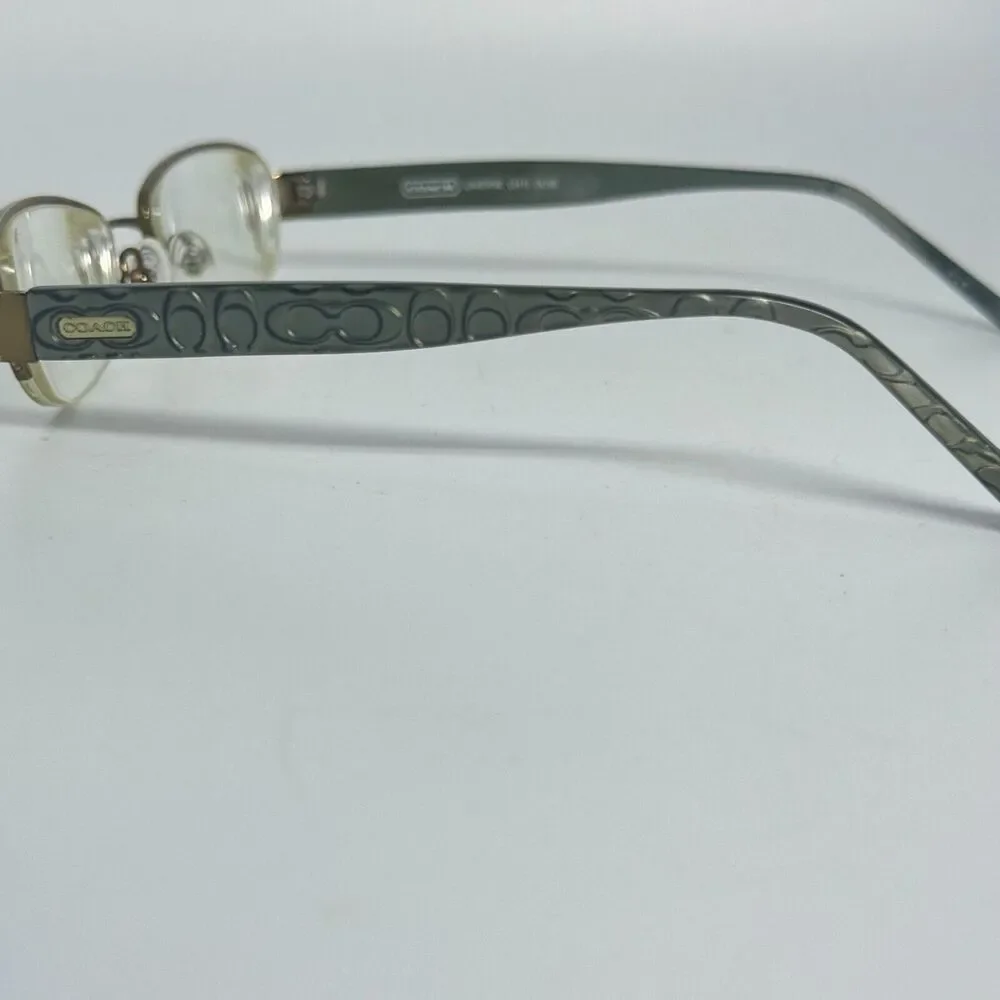 Coach Laverne 247 Olive Half Rim Eyeglasses Frames 50-18 135 Women H16020‎